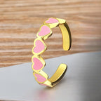 Bague 6 Coeurs Femme Or