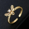 Bague abeille ajustable