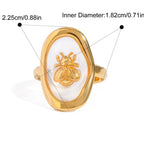 Bague large abeille pour femme