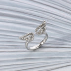 Bague ailes d'ange avec strass