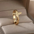 Bague Anneau Chrétienne Jésus pour Femme