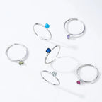 Bague Anneau en Zircon Coloré Pierre de Naissance