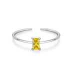 Bague Anneau en Zircon Coloré Pierre de Naissance
