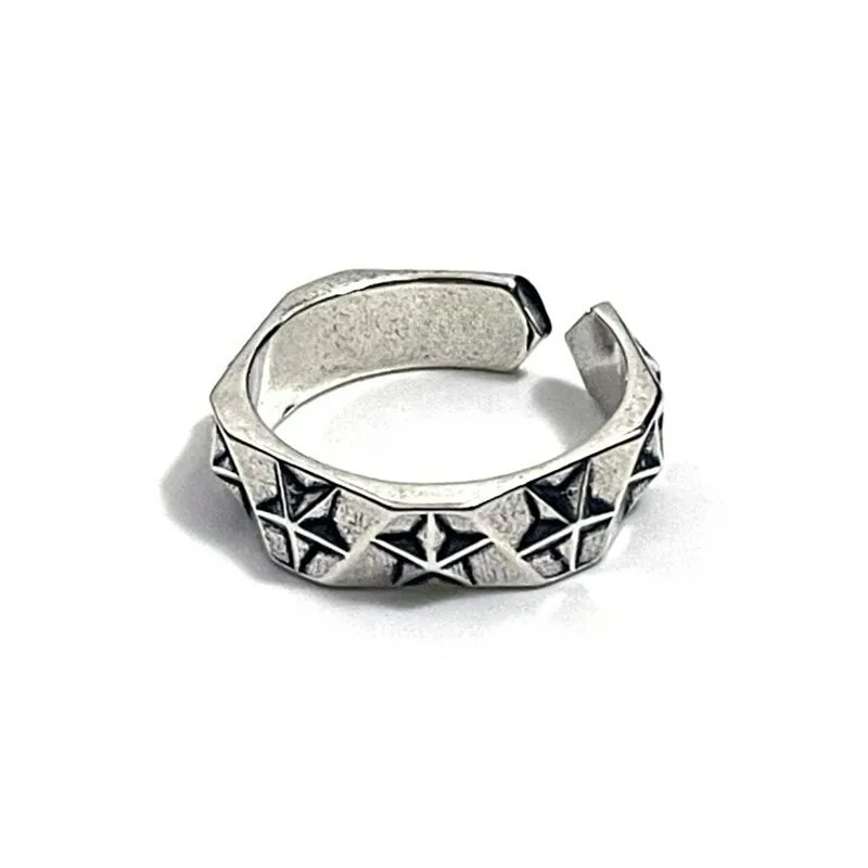 Bague Anneau Etoile Sculptée