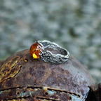 Bague Anneau Fleurs et Perle Style Rétro
