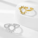 Bague Anneau Soleil pour Femme argent