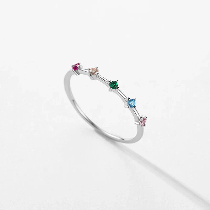 Bague arc-en-ciel femme