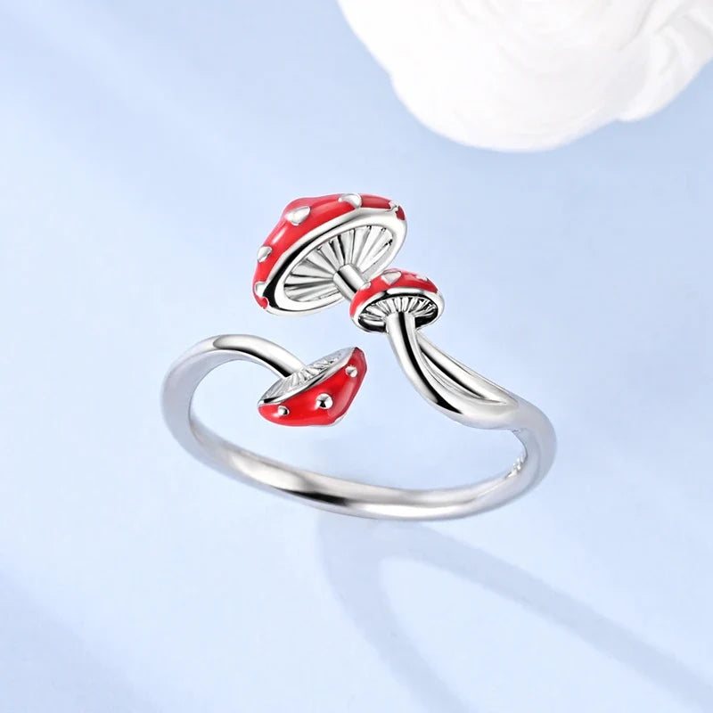Bague Automnale avec Champignons