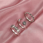 Bague avec Croissant de Lune et Astres