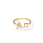 Bague personnalisée avec initiale a
