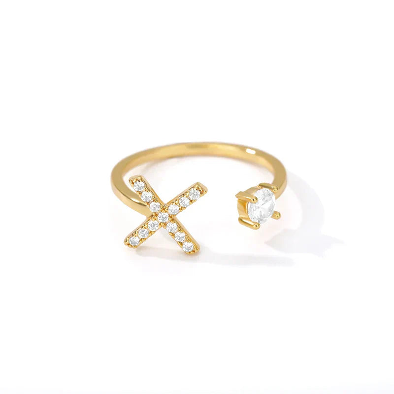 Bague personnalisée avec initiale x