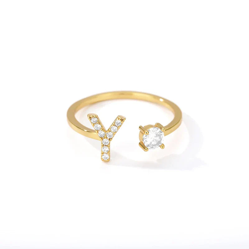 Bague personnalisée avec initiale y