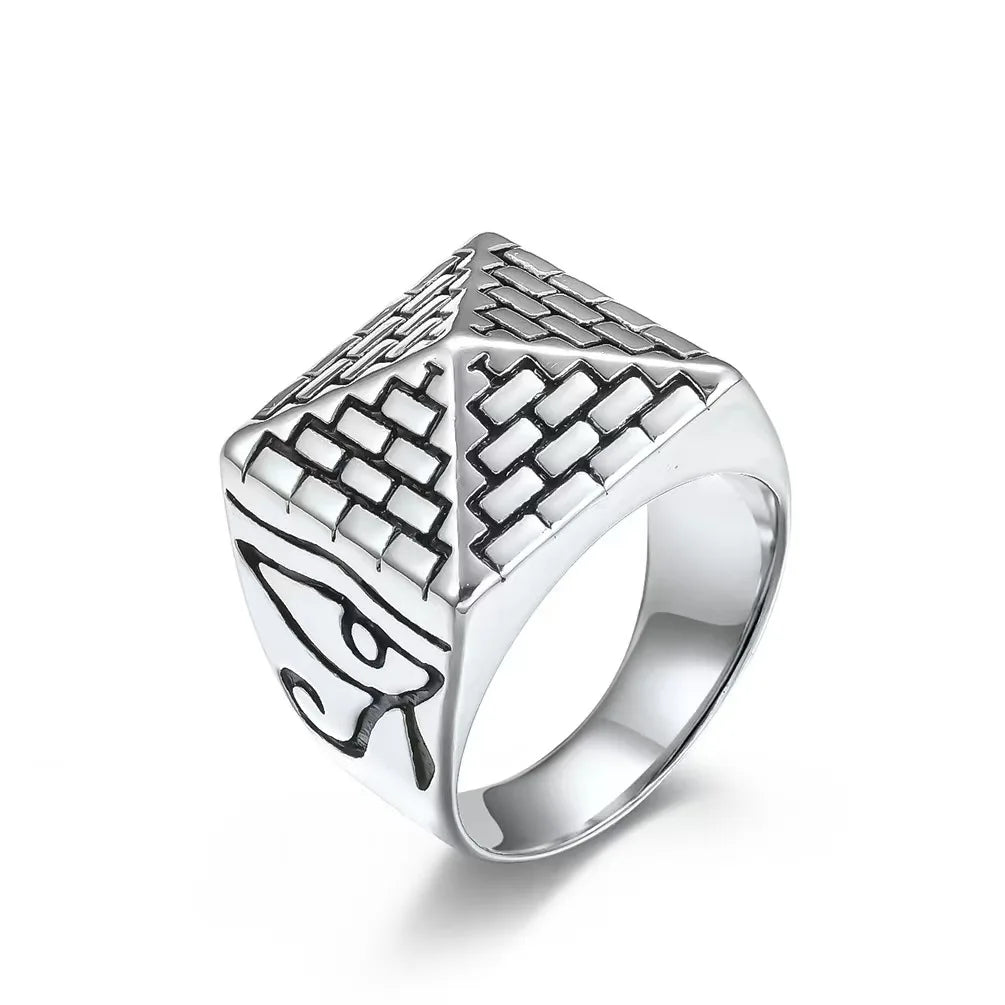 Bague avec Pyramide Egyptienne argent