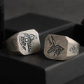 Bague carrée de Style Egyptien Oeil d'Horus