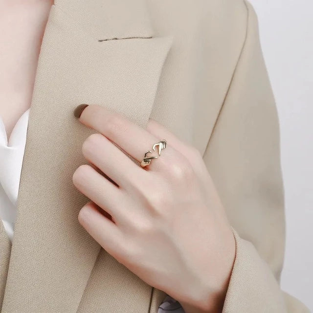 Bague Cœur Romantique Argent
