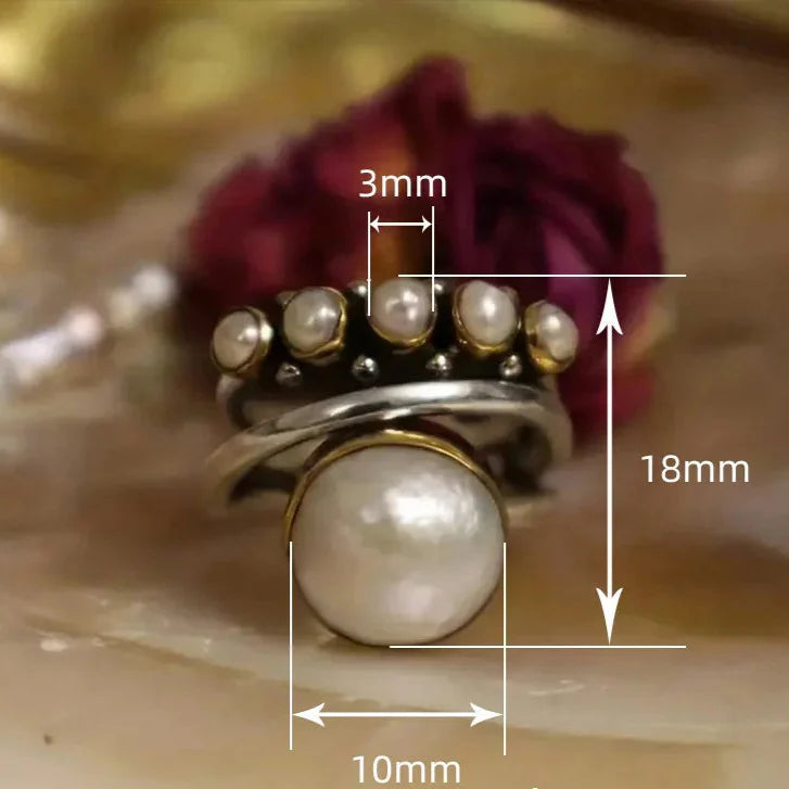 Bague de Style Vintage avec Perle