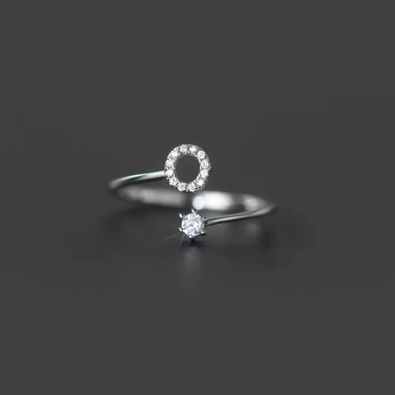 Bague initiale femme o