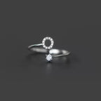 Bague initiale femme o
