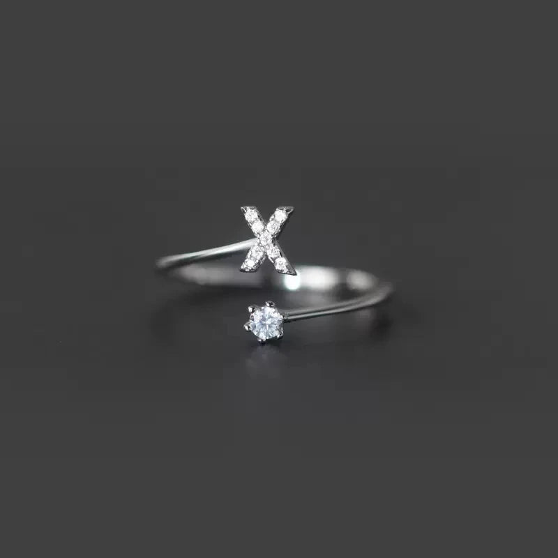 Bague initiale femme x
