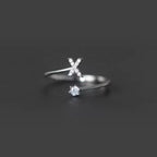 Bague initiale femme x