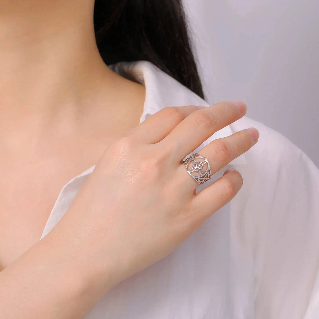 ウィッチズノット レディース 保護リング Wiccan シルバー