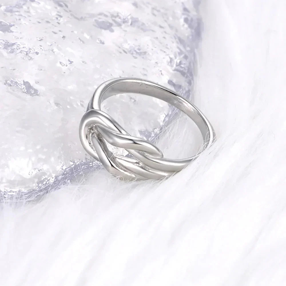 Bague noeud pour femme argent