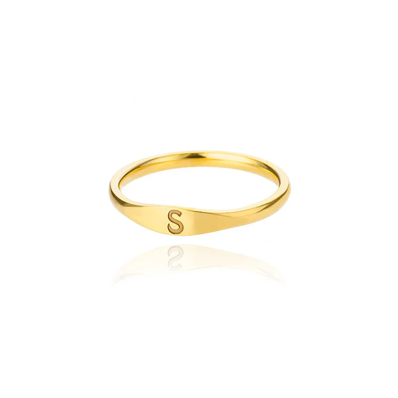 Bague femme initiale s