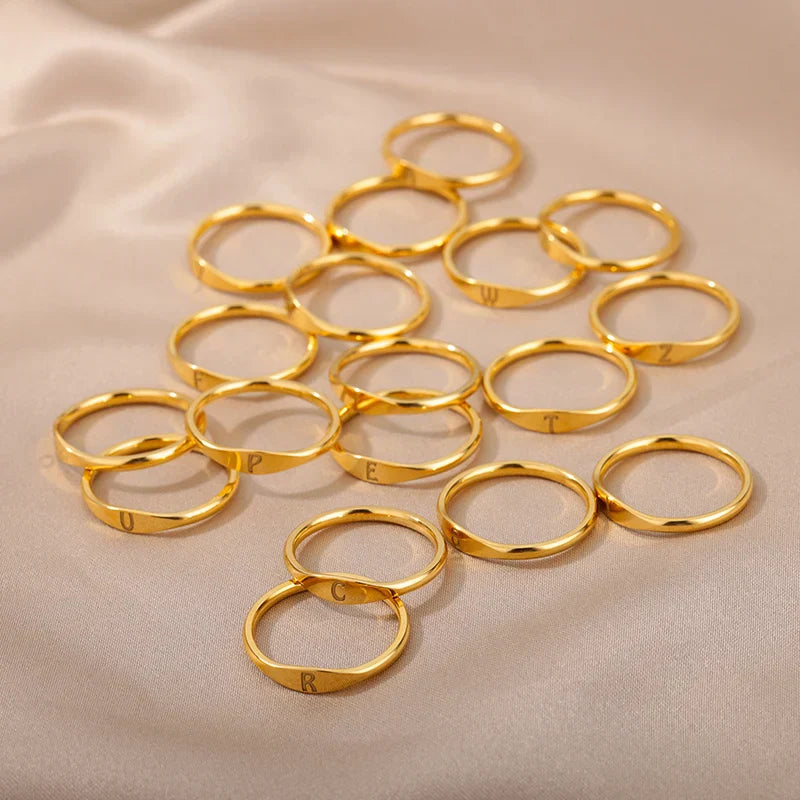 Bague femme initiale