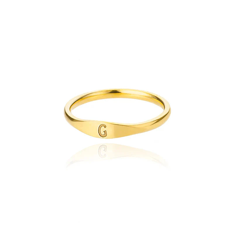 Bague femme initiale g