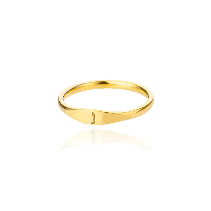 Bague femme initiale j