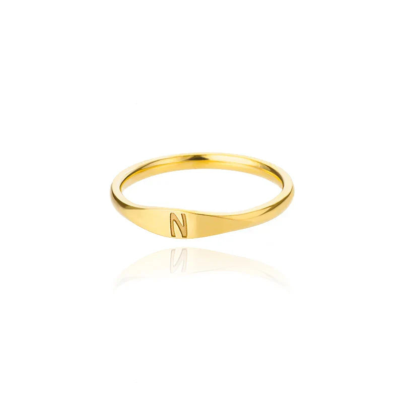Bague femme initiale n