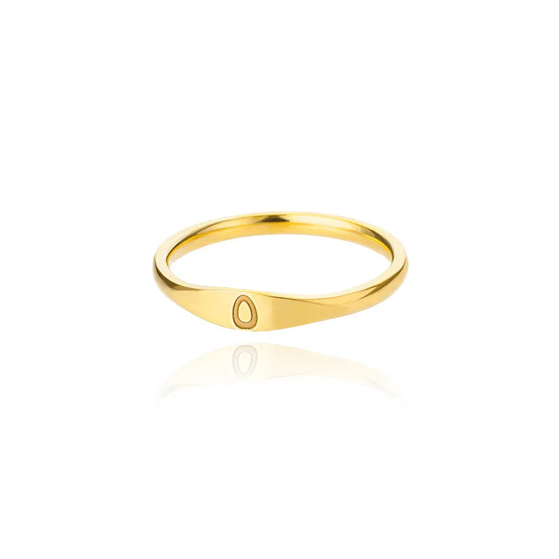 Bague femme initiale o