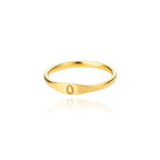 Bague femme initiale o