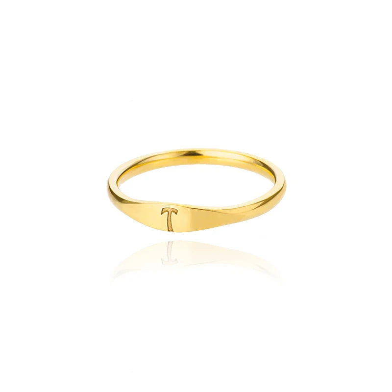 Bague femme initiale t