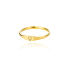Bague femme initiale u