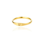 Bague femme initiale w