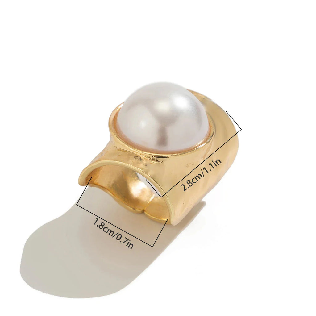 Bague Rétro Femme avec Perle