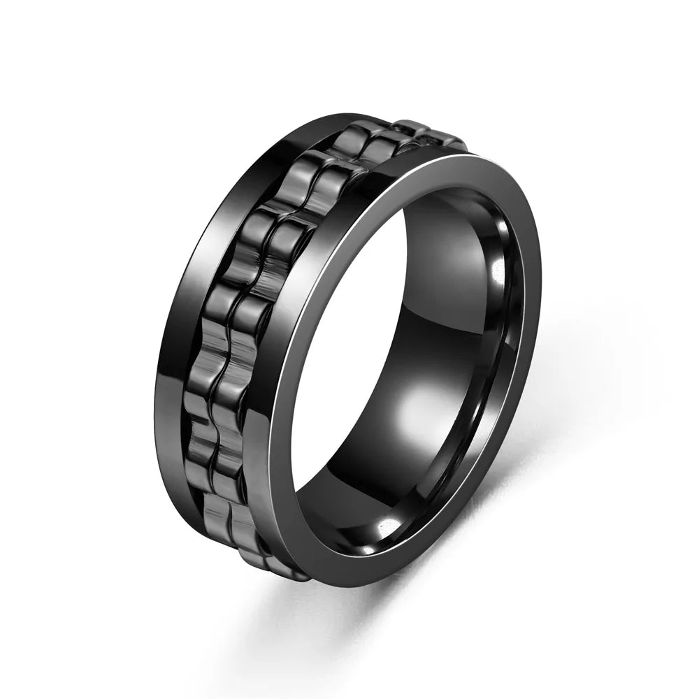 Bague Rotative contre l'Anxiété pour Homme 6
