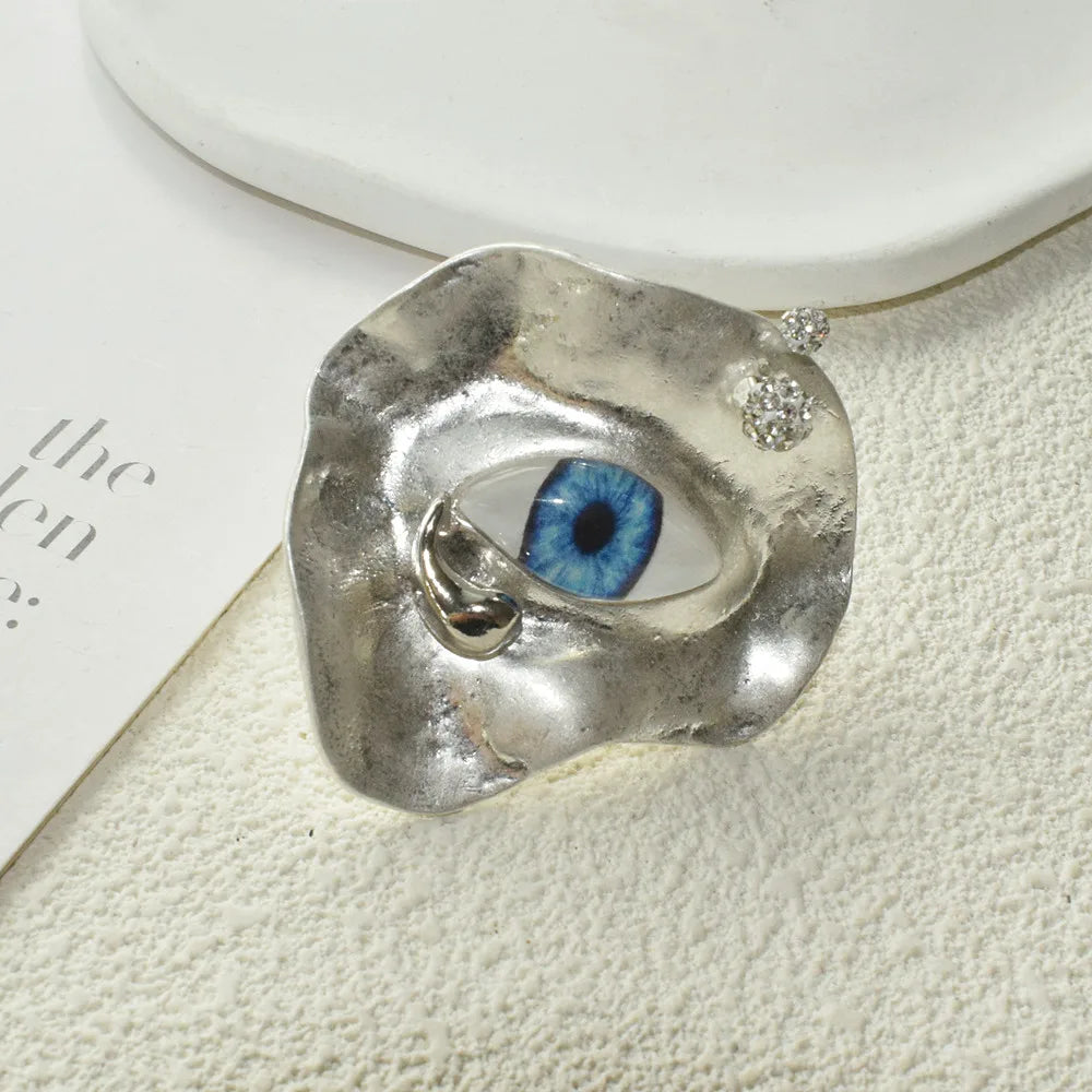 Bague Style Baroque Contre le Mauvais Oeil argent
