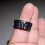 Bague Tête de Bouddha noir