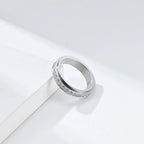 Bague Tournante Anti-Stress avec Zircon