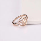 Bague Triquetra Noeud de la Trinité Irlandais or rose