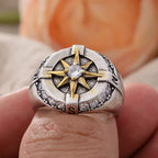 Bague Vintage Boussole Rose des Vents
