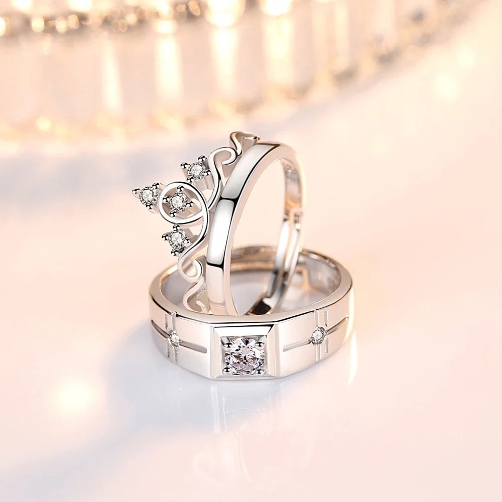 Bagues pour Couples Anneau Reine et Zircon