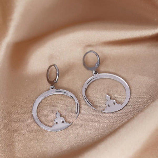 仏教モチーフ シルバー ピアス 