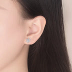 レディース スノーフレーク スタッドピアス