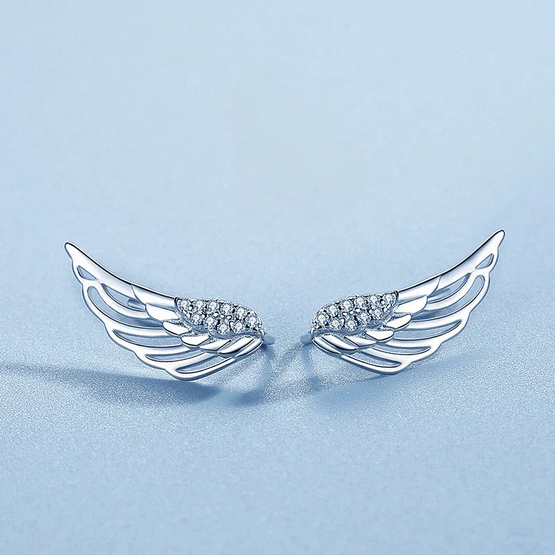 Boucles d'oreilles ailes d'ange femme