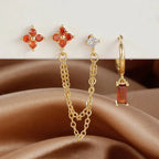 Boucles d'Oreilles avec Zircon Pierre de Naissance
