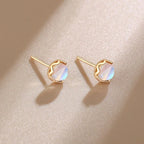 Boucles d'Oreilles Clou Femme Pierre de Lune