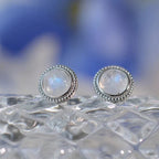 Boucles d'Oreilles Clou Femme Pierre de Lune